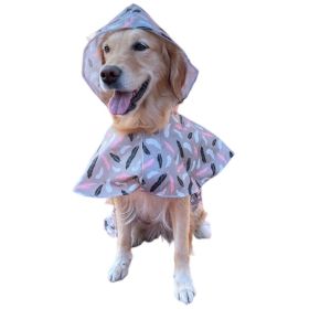 Waterproof Cape for Large and Small Dogs Windproof Raincoat Poncho for Pets (Type: FeatherM)