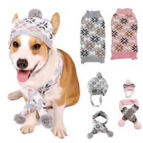 Autumn-Winter Vintage Jacquard Dress for Pet Dogs (Type: Pink sweaterXL)