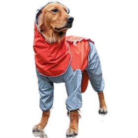 Four-Legged Waterproof All-Inclusive Raincoat for Pets (size: ORANGRGRAY-3XL)